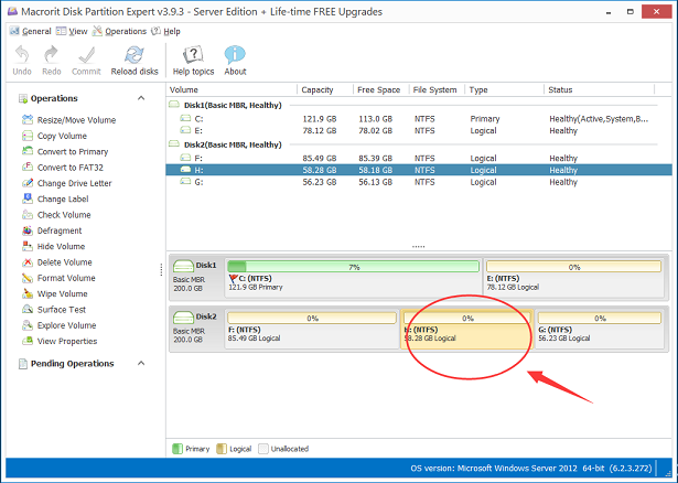 extend H partition for example